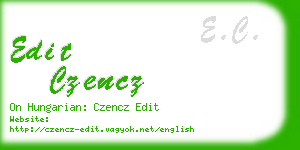 edit czencz business card